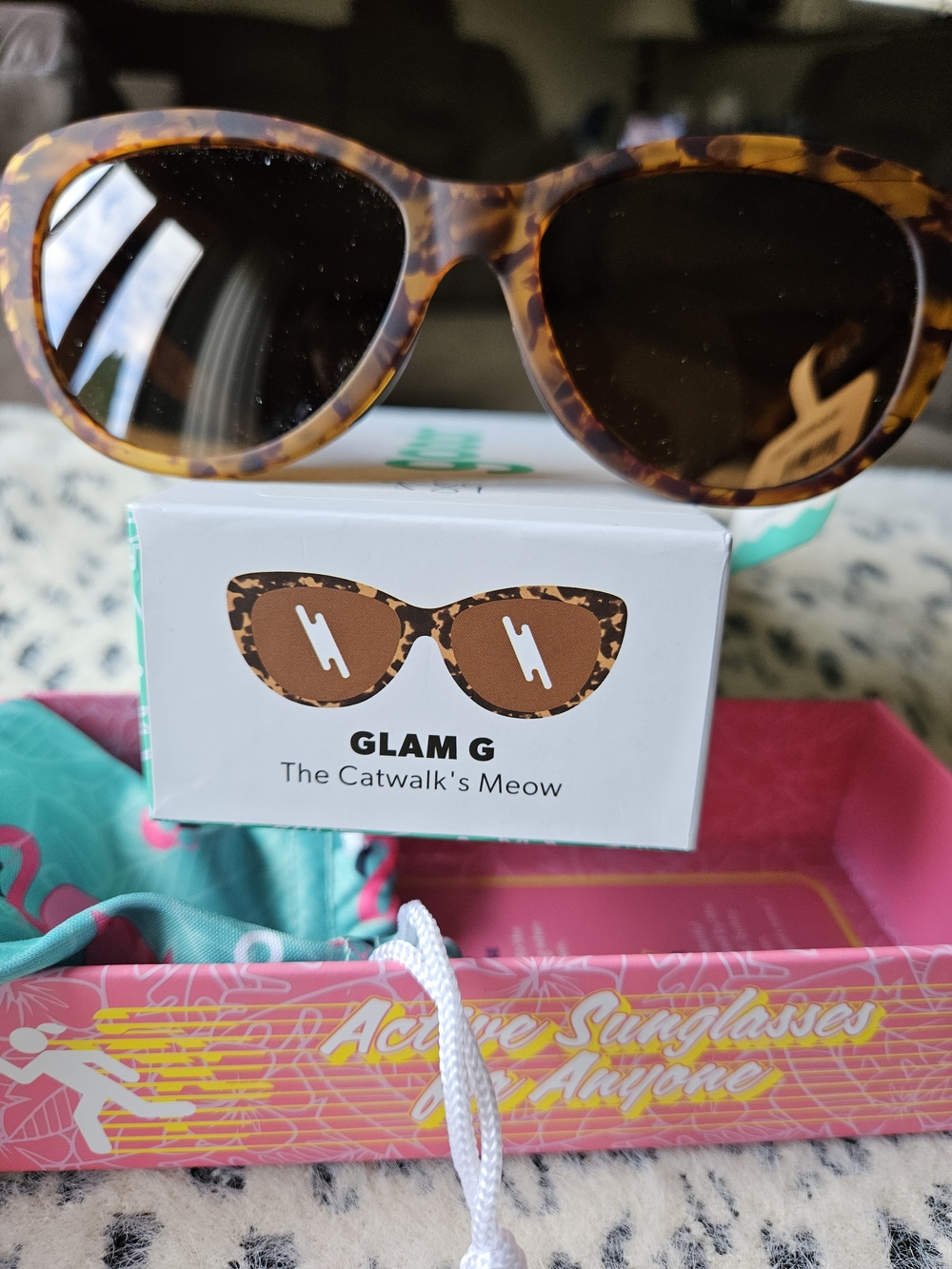 Goodr GLAM G Tortoiseshell Cat-Eye Sunglasses - Brown. "The Catwalk's Meow"